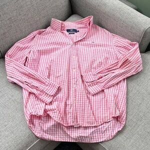 Vineyard Vines Pink Checkered Button Down Shirt